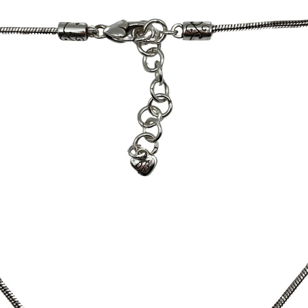 Brighton Wiltern Black Gold Crystal Reversible Pendant Necklace Retired - Picture 3 of 4